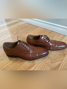 Florsheim Men's Cognac Brown Leather Lace-Up Oxfords